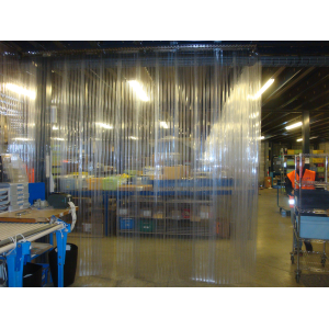 Rideau de lamelles plastiques