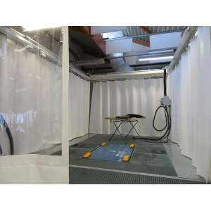 Cloison de confinement pour cabine de peinture