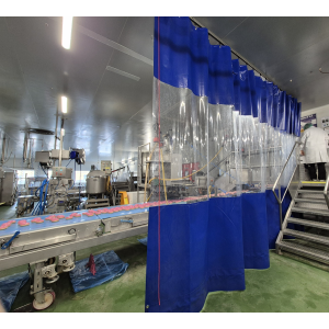 Cloison souple en plastique pour l'industrie agroalimentaire.