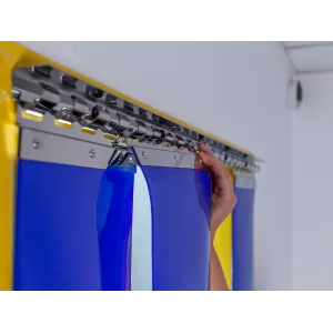 support de fixation pour lanières PVC de portes à lames