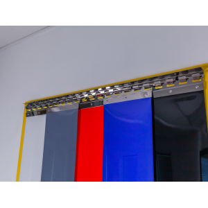 Porte à lamelles opaque de couleurs