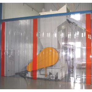 porte à lamelles avec isolation acoustique