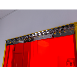 porte à lanières rouge