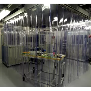rideau à lamelles PVC souples pour salle blanche