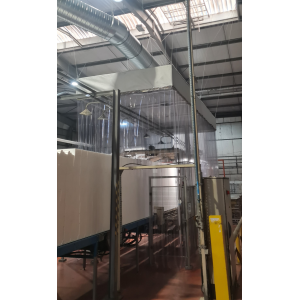 Hotte d'extraction en lanières pvc souple