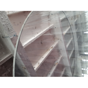 rideau à lanières en courbe