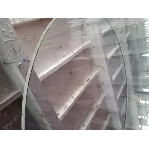 rideau à lanières en courbe