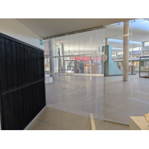 Rideau à lames PVC transparentes