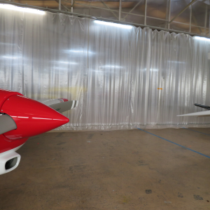 Cloison en PVC souple temporaire de chantier