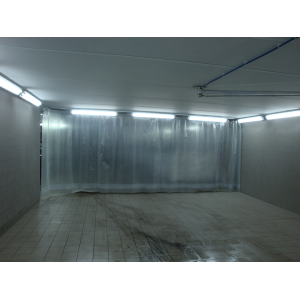 Cloison en PVC souple temporaire de chantier