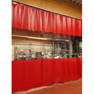 Rideau industriel en PVC transparent