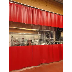 Rideau industriel en PVC transparent