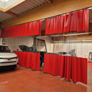 Rideau d'atelier plastique industriel transparent