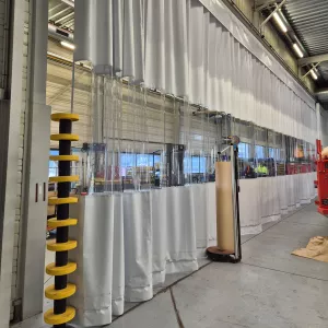 Rideau d'atelier plastique industriel transparent
