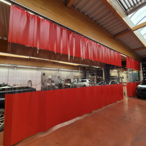 Bâches coulissante ignifugées