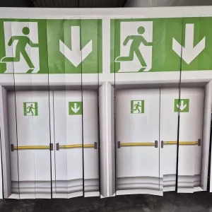 Rideau sortie de secours