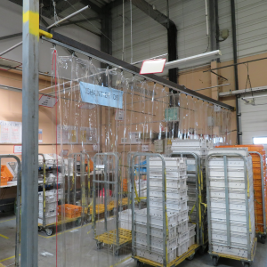 Rideau d'atelier plastique industriel transparent