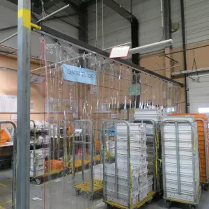 Rideau d'atelier plastique industriel transparent