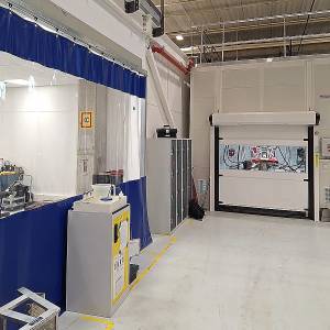 Bâche de protection atelier coulissant