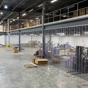 Rideau à lanières souples PVC