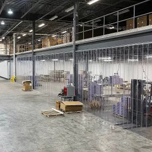 Rideau à lanières souples PVC