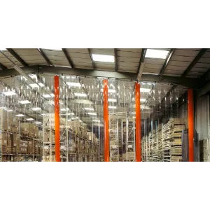 Rideau à lanières PVC sous pente entrepot stockage