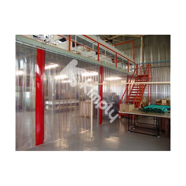 Rideau en PVC transparent pour l'industrie