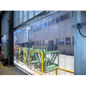 Rideau fixe à lamelles PVC