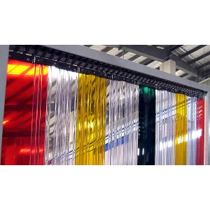 Porte à lanières multicolores