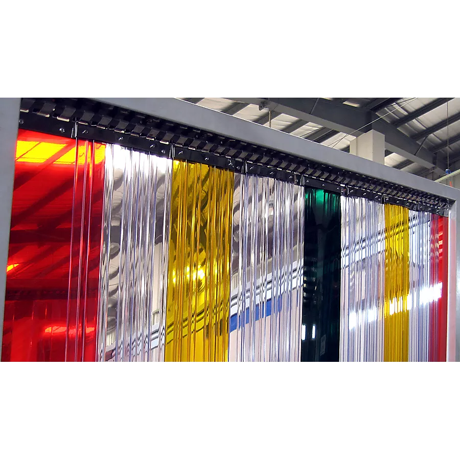 Porte à lanières multicolores