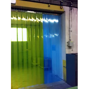 Lanières PVC jaune et bleu