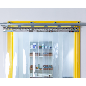 Rideau à lanières PVC coulissant