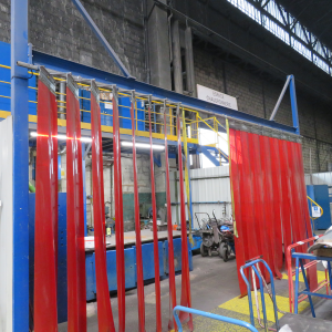 Rideau à lanières PVC souple repliables accordéon