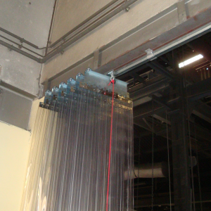 Porte à lanières souples PVC repliables accordéon