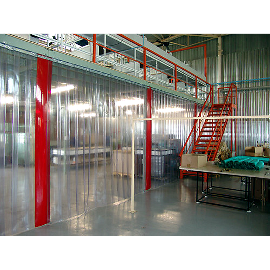Rideau en PVC transparent pour l'industrie