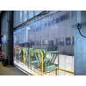 Rideau industriel thermique à lanières en PVC transparent