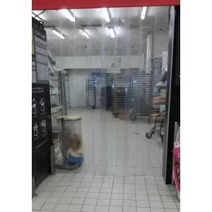Porte à lamelles plastique pour le passage de personnel