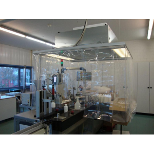 Hotte d'extraction en lanières pvc souple