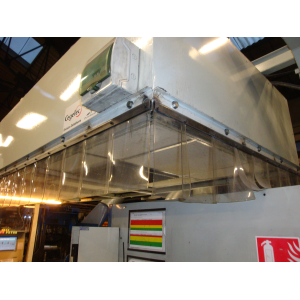 Hotte d'extraction en lanières pvc souple