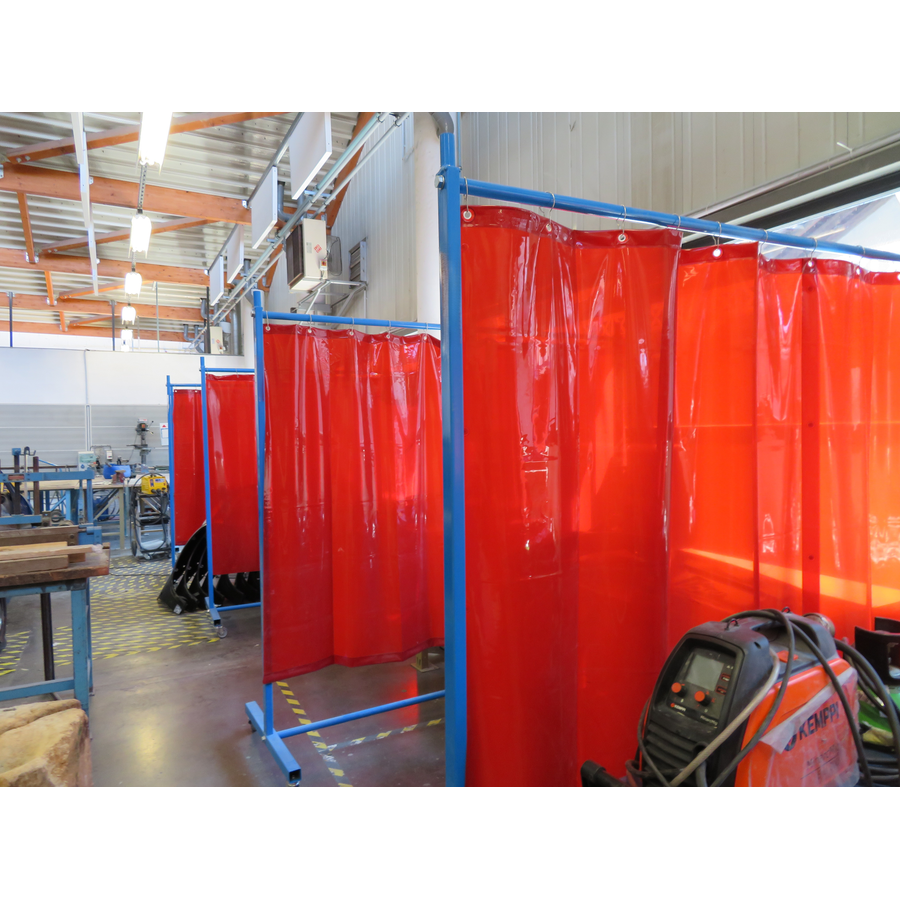 Rideau soudage opaque rouge