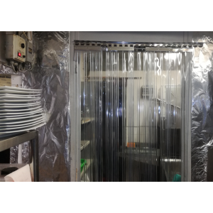 Porte à lanières PVC souple pour le passage de personnel