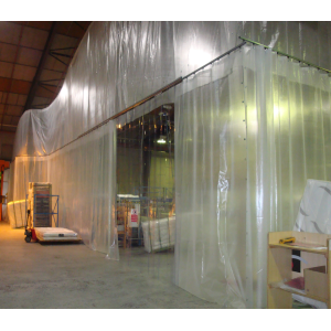 Rideau souple fixe et coulissant