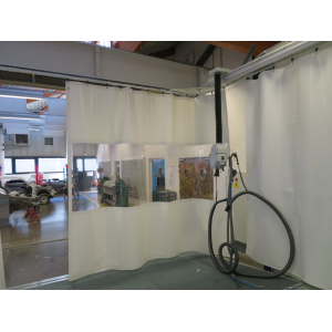 Cloison industrielle amovible sur rail