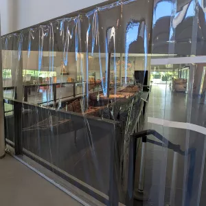 Rideau industriel en PVC transparent