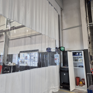 Rideau d'atelier plastique industriel transparent