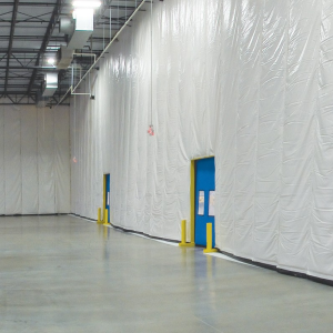 Rideau anti bruit, cloison phonique