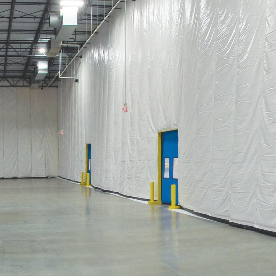 Rideau anti bruit, cloison phonique