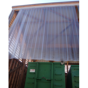 Rideau anti-bruit à lanières transparentes