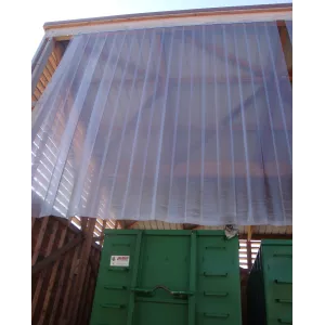 Rideau anti-bruit à lanières transparentes